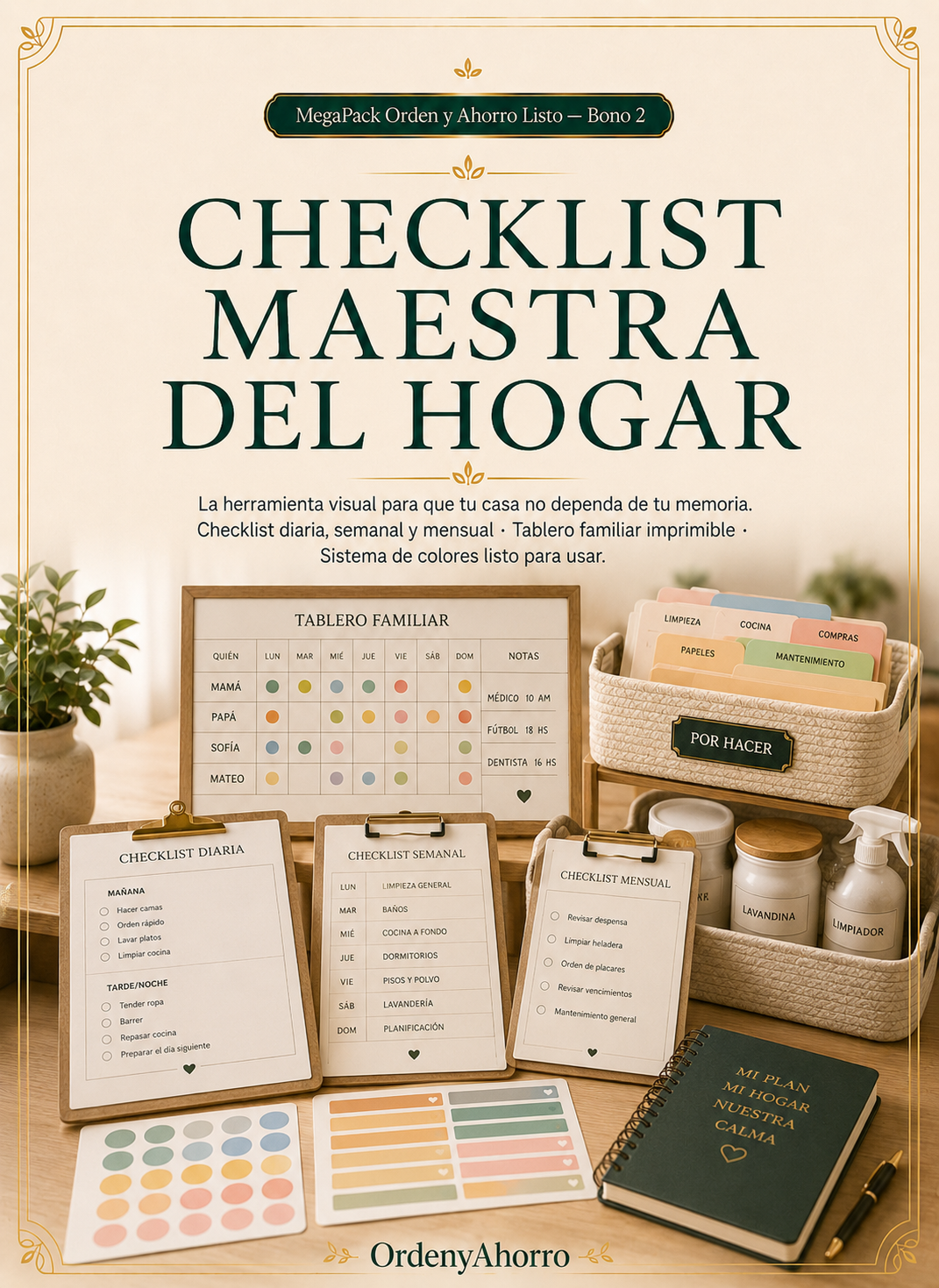 Tapa del Bono 2: Checklist Maestra del Hogar que Funciona